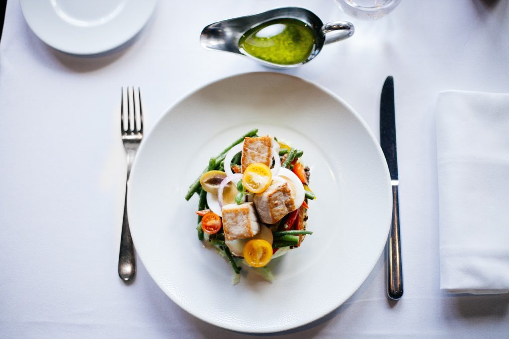 A healthy meal on a dish